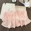 Pijama con Almohadillas para el Pecho para Mujer, Textura de Algodón Nube de Verano, Sensación de Alta Gama, Se Puede Usar Afuera, Pantalones Cortos de Tirantes de Dibujos Animados, Conjunto de Ropa para el Hogar