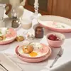 Juego Minimalista de Cuenco y Plato de Cerámica para Uso Doméstico, Vajilla de Alto Valor Estético, Tazones para Arroz, Tazones Pequeños, Tazones para Sopa, Tazones para Fideos y Platos Atractivos
