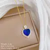 [Acero de Titanio] Corazón Resistente Zirconia Lujo Accesible Elegante Impresionante Cadena Completa de Diamantes Cadena de Clavícula Versátil para Mujer Cadena de Acero de Titanio