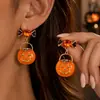 Pendientes de fantasma de colores con diamantes, peculiares y lindos, para Halloween, pendientes personalizados de tendencia transfronterizos europeos y americanos para fiestas y festividades