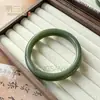 Pulsera de Dátil Verde Arena Imitación Jade Hetian para Mujer, Pulsera Artesanal de Jade, Pulsera Versátil de Color Oscuro, Verde Agua de Lago