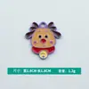 Versión Coreana al por mayor de Aleación Creativa Goteo de Aceite Colorido Navidad Reno de Navidad Colgante Accesorios Joyería Hecha a Mano DIY