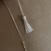 Colar de Franja de Crina de Cavalo Estilo Chen Jingyuan, Nicho e Único, Versátil, Fashion, Corrente Longa de Suéter com Franja de Alta Qualidade