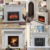 En Stock Fabricante Mármol Blanco Repisa de Chimenea Decoración de Hotel Estilo Europeo Piedra Sala de Estar Chimenea Eléctrica Adorno