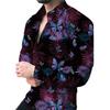 Comércio Exterior Transfronteiriço Cardigã Longo Masculino com Estampa Digital 3D Outono e Primavera Novo Manga Longa Tamanho Plus Size Camisa Solta Masculina