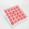 Flores de Jabón con Aroma a Rosa Despertar Cabezas Florales Decorativas Caja de Regalo Bouquet Flores Artificiales Regalo Souvenir Floristería Venta al por Mayor
