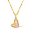 Explosões pérola madrepérola clavícula corrente retro cor cobre banhado 18K ouro real temperamento high-end colar de amor empresarial