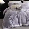 Juego de ropa de cama de invierno súper suave, con una colección de cuatro piezas de terciopelo de leche, nuevo estilo 2025, con funda de edredón de felpa engrosada, sábana plana y sábana bajera