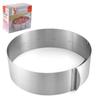 Aço inoxidável redondo mousse ring cake molde 6-12 polegadas retrátil ajustável borda ferramenta de cozimento