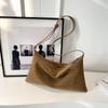Bolso Almohada de Gamuza Esmerilada para Mujer, Nuevo Estilo de Comercio Exterior para Otoño e Invierno, Bolso de Hombro y Axila Simple de Gran Capacidad, Bolso Pequeño para el Día a Día