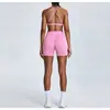 Novo Top de Yoga Costas Lisas Beleza Feminino com Alças Cruzadas Secagem Rápida Ajustado Roupa Íntima Esportiva Peça Externa
