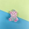 Horquilla de acrílico con forma de oso de estrella de cinco puntas y dibujos animados para niña, con flequillo lateral, para primavera