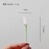 Flores de Vidro em Miniatura, Flores Artificiais Feitas à Mão de Vidro Zibo, Decorações de Buquê para o Dia das Mães, Enfeites para Mesa de Escritório