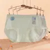 Ropa interior de talla grande de cintura media para mujer, de seda, perfil bajo, ropa interior invisible, sin costuras, estilo fresco, con lazo, sin parte inferior de cadera