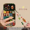 Corrente de Homem de Gengibre de Natal Adequada para Capa de Celular Apple 16 Janela Grande 15Pro Xadrez Iphone18 Silicone 17