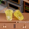 Accesorios de Resina DIY Bebidas en Miniatura Simulación Café Americano Helado Casa de Muñecas Miniatura Modelo de Exhibición Props para Disparos