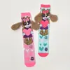 Calcetines Largos para Niñas de Dibujos Animados Bugs Bunny Transfronterizos Accesorios de Moda Calcetines Lindos Cachorro Orejas Niños Calcetines Hechos a Mano Orejas de Conejo