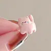 2026 Novo Clip de Osso de Gatinho Multicolorido Fofo e Divertido, Brincos Pequenos e Delicados para Estudantes, Brincos Versáteis e Estilosos para Mulheres