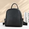 Mochila Feminina Simples e Versátil de Couro Genuíno Grande Capacidade Moda Mochila de Viagem de Luxo Leve Feminina
