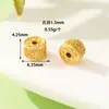 Venta Directa de Fábrica de Cuentas de Fortuna Chapadas en Oro, Cuentas Rojas con Mantra de Seis Palabras de Loto, Cuentas Espaciadoras, Accesorios para Pulseras DIY al por Mayor