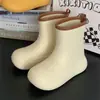 Botas de Lluvia Rojas de Media Pantorrilla para Mujer, Antideslizantes para Exteriores, Adecuadas para Todas las Estaciones, Botas de Lluvia para Padres e Hijos, Impermeables Ins, para Estudiantes de Primaria y Niños Pequeños