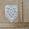 Adesivo de Tecido Quadrado Branco Cruz Coroa Patch Vazado Acessórios de Tecido Flor DIY Roupas Acessórios de Renda