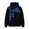 Sudadera con capucha Retro Americana High Street 2025 Nuevo Otoño para Hombre y Mujer Chaqueta Holgada con Pajarita Top