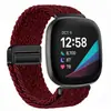Adecuado para correa Fitbit Versa 4, Sense bucle tejido de nailon con cierre magnético de metal Versa 2
