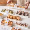 Caja de embalaje para sándwiches, hilo de carne pequeño, caja de rollo de toalla para pastel de hojaldre Bessie Mei Niang, caja de rollo de pastel de rollo suizo