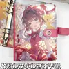 Novo Caderno A5 Rosa Rosa Flor de Cerejeira Sakura Couro PU Fivela Magnética Livro de Cartões Bloco de Notas Estudante Livro de Desenho Animado Tendência