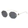 Nuevas gafas de sol poligonales 2026, gafas de influencer ins europeas y americanas, gafas sin montura transfronterizas, moda para mujer