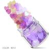 Arte de Uñas Transfronterizo Lentejuelas Corazón de Durazno 24 Colores Lentejuelas Láser Polvo Escarlata Rojo Púrpura Estrellas Pentagonales Lentejuelas con Forma de Mariposa