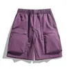 Pantalones Cortos Cargo de Secado Rápido Transfronterizos con Bolsillos 3D, Estilo Americano Verano Sencillos con Cremallera Resistentes Casual Streetwear Pantalones Cortos para Hombre