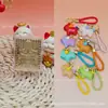Colgante de oro de 999 de pureza con forma cuadrada del dios de la fortuna, tesoro de riqueza, serie de caballitos con forma de corazón con cordón, para atraer tráfico en transmisiones en vivo de Douyin
