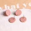 Estilo coreano estilo dulce colorido acrílico piercing pasador redondo para oreja pendientes diy tachuelas para orejas accesorios de joyería venta al por mayor