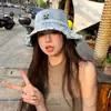 Sombrero de Pescador para Mujer, Moda Primavera y Otoño, Estilo Lavado, Sombrero de Sol, Protección Solar, Estilo Coreano, Sombrero Cubo Versátil, Fresco y Dulce