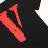 [Transfronterizo 220g] Marca Trendy Americana Vlone Jerry Big V Camiseta Casual Calle Alta Calle Street Pareja Manga Corta Vtg