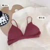 Sutiã Estilo Coreano Estilo Francês para Envolver o Peito com Bojo Pequeno Tubo de Sutiã Sem Alça Copo Triângulo Sem Aro Costas Bonitas Lingerie Alça Sutiã de Menina