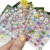 30 peças adesivos de unha luminosos diferentes para crianças padrão de desenho animado de coelhinho animal para menina pequena adesivo de unha à prova d'água