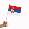 Bandeira de Aceno para Copa do Mundo 14*21cm Bandeira de 32 Países Fortes Bandeira de Poliéster com Haste Bandeira Nacional