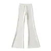 Moda Otoño e Invierno Nueva Versátil Ajuste Delgado Adelgazante Polar Casual Acampanados de Tiro Bajo Pantalones de Yoga Deportivos Pantalones de Chándal