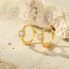 Brincos Redondos de Zircônia em Prata Esterlina 925 para Mulheres, Moda Estilo Coreano Transfronteiriço, Pequenos Argolas Simples Bolha, Brincos Empilháveis