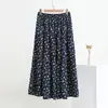 Saia Bolo Plus Size Solta de Verão Cintura Alta Emagrecedora Bainha Larga Saia de Gaze de Algodão Meia Saia Estilo Fino Feminino Peça Externa Saia Casual
