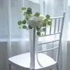311 Flor de Flores para Encosto de Cadeira de Eucalipto Rosa Branca, Flor para Maçaneta de Carro de Casamento, Flor para Retrovisor de Carro, Adereços de Decoração de Casamento Estilo Pastoral Romântico, Imitação