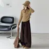 Conjunto Informal Retro de Primavera y Otoño para Niñas 2026 Nuevo Conjunto de Dos Piezas con Top Rayado y Pantalones Anchos para Niñas Mayores Moda de Otoño