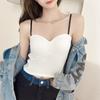 2022 Nuevo hilo algodón hermoso espalda camisola para mujer copa fija chica sexy todo-fósforo interior base chaleco ropa interior