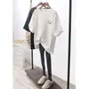 Camiseta Blanca para Mujer, Manga Corta, Nuevo Estilo Coreano Verano 2026, Corte Holgado, Tallas Grandes, Top para Estudiante, al por Mayor Transfronterizo Ins para Mujer