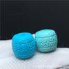 Magnesita Porcelana Alta Turquesa Azul Loto Cuentas Redondas Accesorios Wen para Jugar Cuentas Sueltas Cuentas para la Cintura Superior DIY Cuerda de Mano Cuentas de Buda Tallado