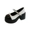 Sapatos Mary Jane retrô estilo francês para mulheres, nova coleção primavera/outono 2026, com sola grossa, salto grosso, perfeitos com saias, saltos altos estilo JK, sapatos de salto único