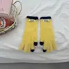 Lindos Guantes de Felpa sin Dedos Táctiles de Cinco Dedos para Niñas, Cálidos de Invierno Peludos a Prueba de Frío para Ciclismo Estilo Nuevo para Mejores Amigas